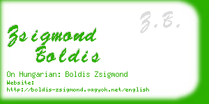 zsigmond boldis business card